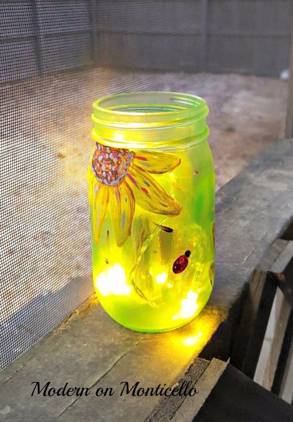 s the 25 most viewed mason jar projects on hometalk in 2017, Painted Mason Jar Lanterns