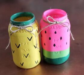 s the 25 most viewed mason jar projects on hometalk in 2017, Summery Fruit Themed Mason Jars