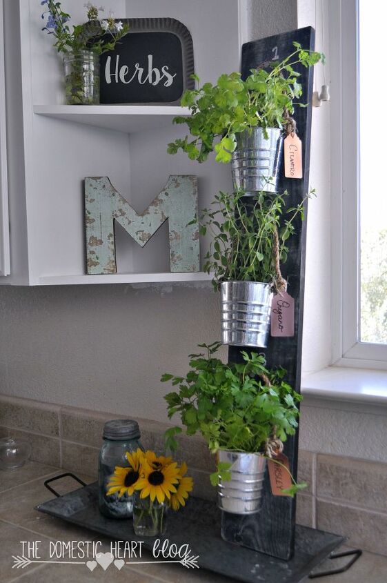 s these herb garden ideas will make you want to start one of your own, Simple Vertical Herb Garden