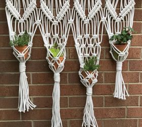 s these herb garden ideas will make you want to start one of your own, Macrame Hanging Herb Garden