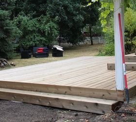 cedar deck remodel with new planter box benches