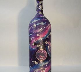 DIY Galaxy Glam Wine Bottle Upcycle!