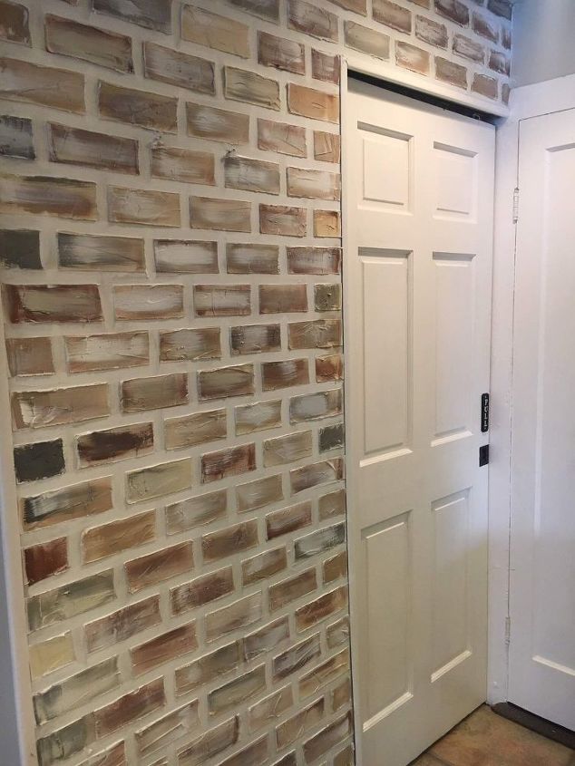 faux brick wall step by step tutorial for under 30