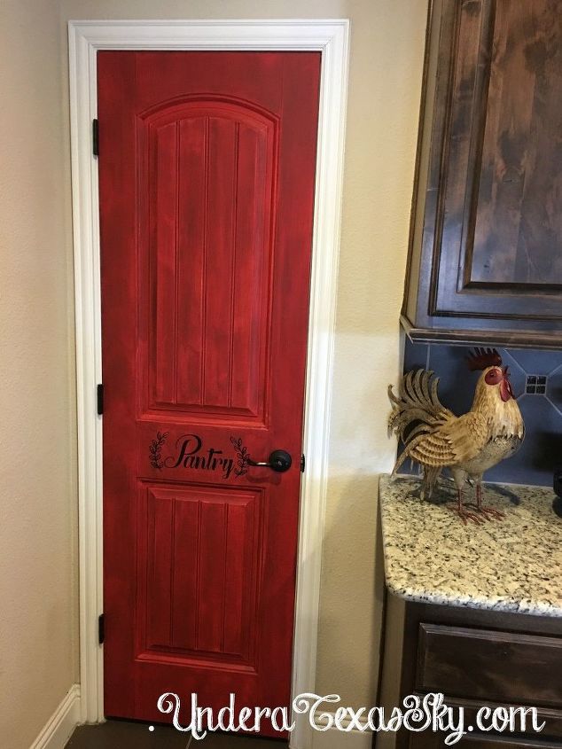 distressed pantry door diy