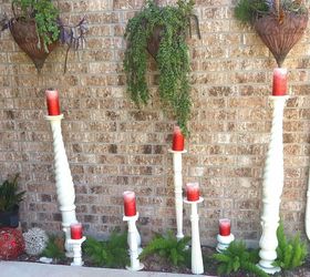 How to Upcycle Bedposts into DIY Christmas Candle Holders