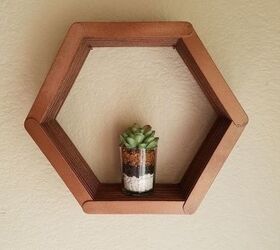 DIY wall shelf  How to make hexagon shelves using popsicle sticks 