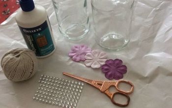 DIY Tarros de vidrio embellecidos con cordel