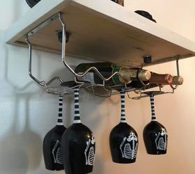 companion wine and wine glass rack shelf