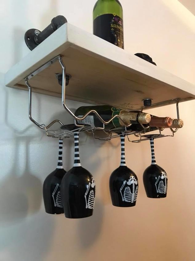 companion wine and wine glass rack shelf