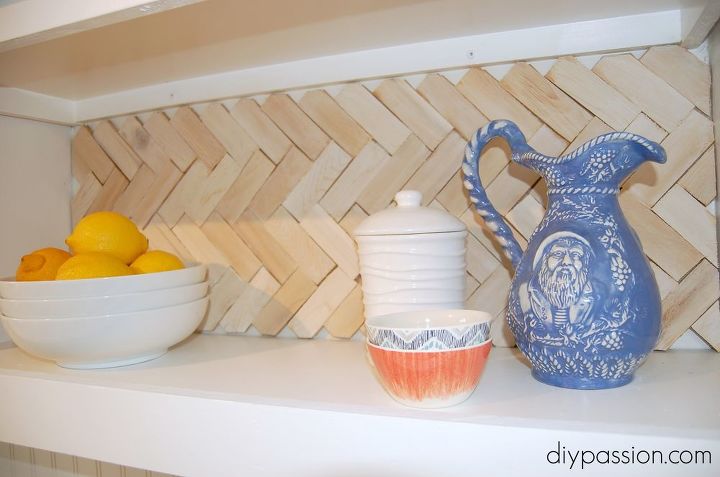 18 stunning backsplash ideas you do not want to miss, Herringbone Wood Shim Backsplash