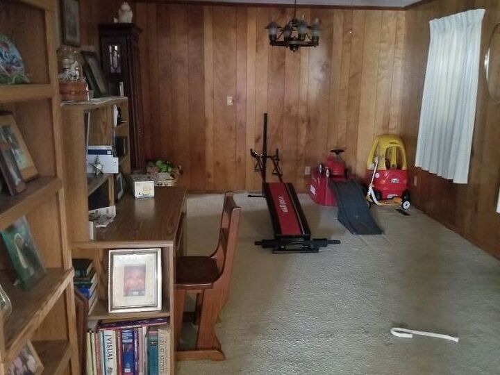 q what are some creative ways to cover old outdated paneling in our den