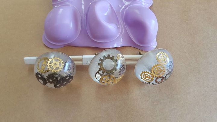 epoxy resin door knobs, steampunk door knobs