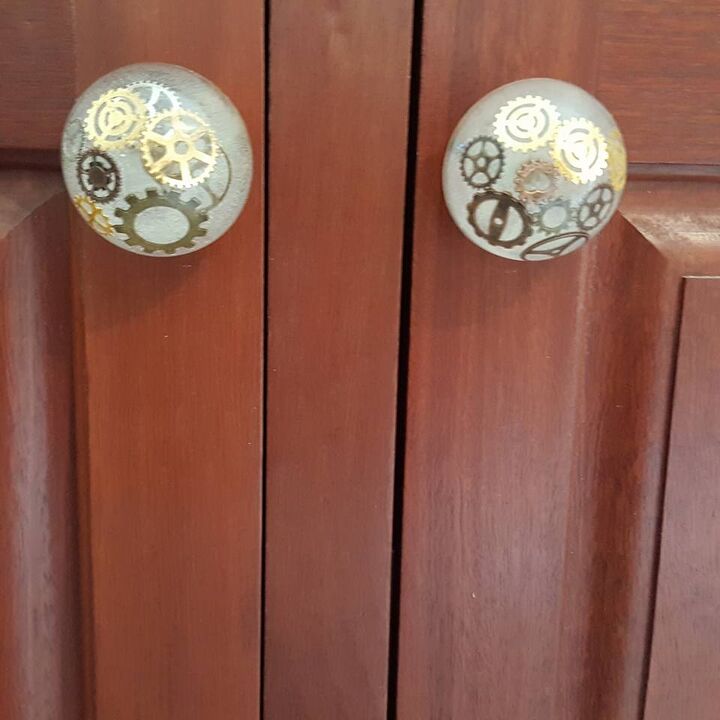 epoxy resin door knobs, Steampunk door knobs