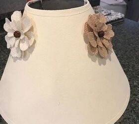 old lamp gets a shabby chic redo