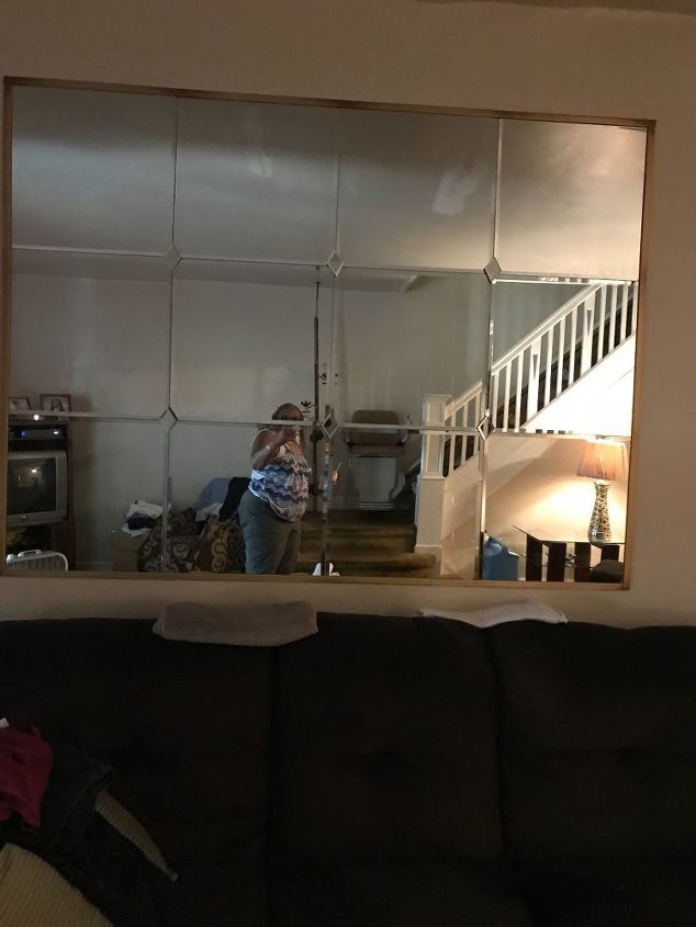 q how to hang a wall of mirrors like grandma use to have