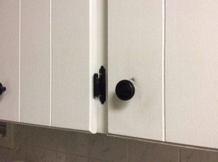 q painted cabinets are peeling around handles how can i fix it