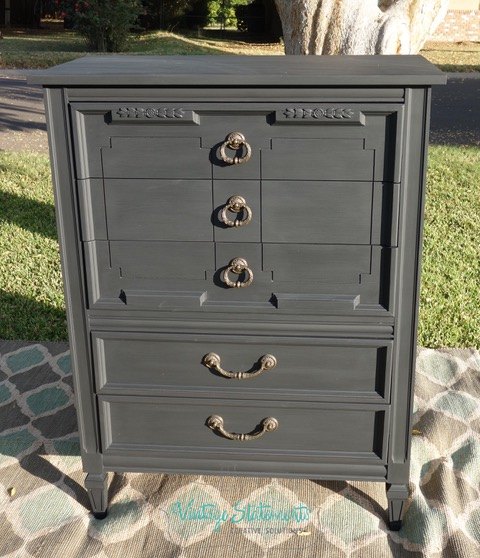 5 drawer tall boy dresser with dixie belle paint
