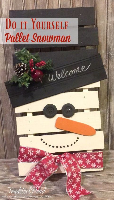 s cut up some pallets for these 20 amazing ideas, Rustic Christmas Pallet Snowman