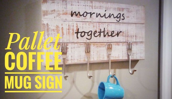s cut up some pallets for these 20 amazing ideas, Kitchen Sign with Silverware Hooks