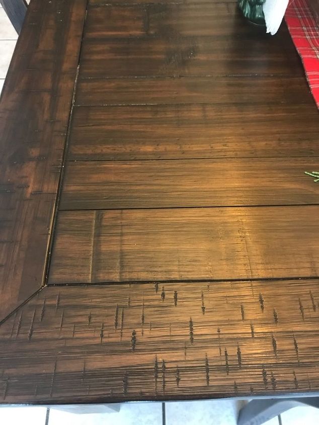 how can i fill grooves on a kitchen table