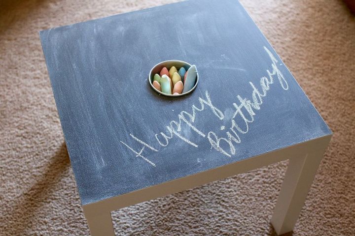 s 25 impressive ways you can update your ikea purchases, Transform a table into a chalkboard