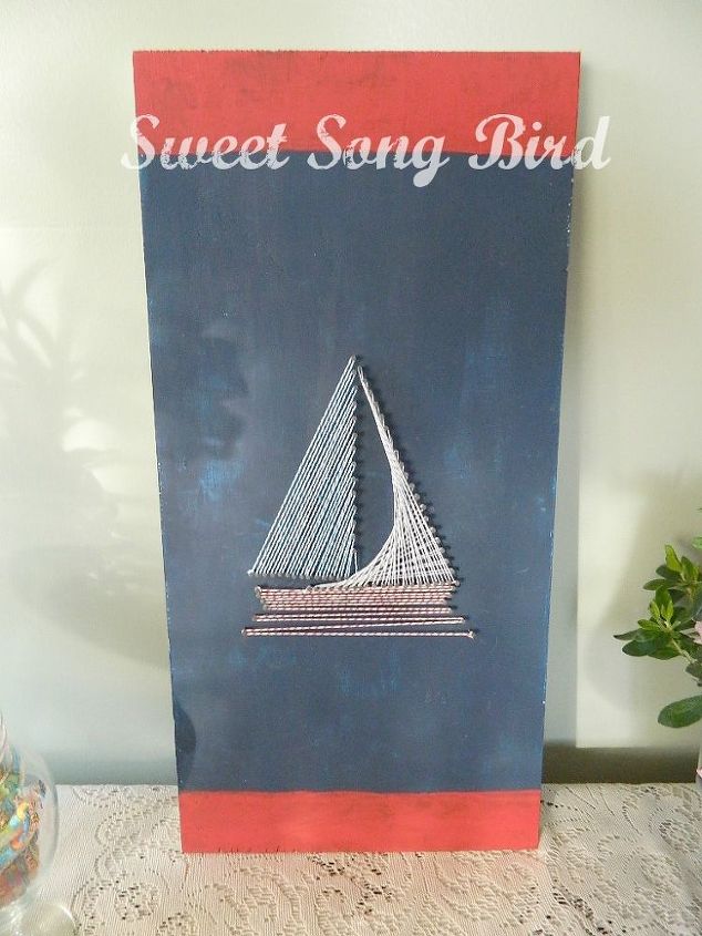 18 string art ideas that you ll want to hang in your home, Nautical sailboat
