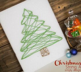 18 string art ideas that you ll want to hang in your home, Cute Christmas tree