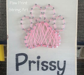 18 string art ideas that you ll want to hang in your home, Adorable paw print