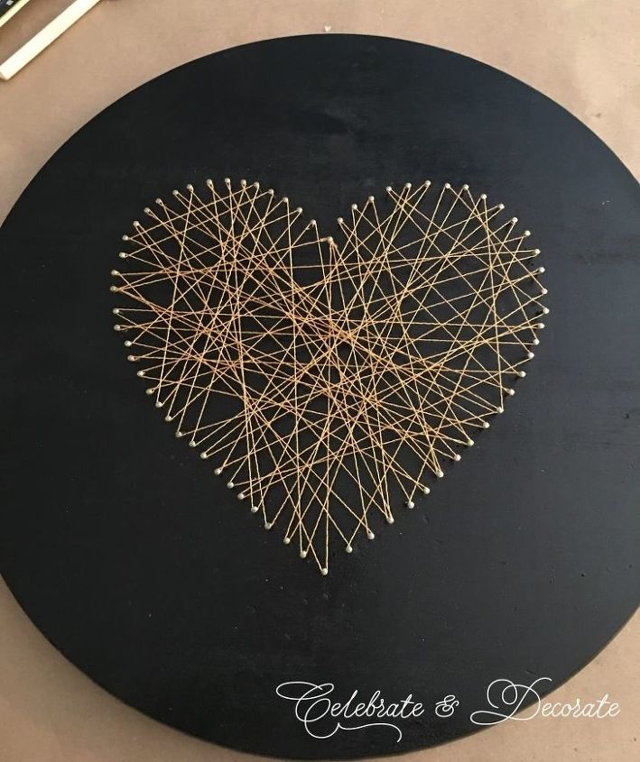 18 string art ideas that you ll want to hang in your home, Simple heart