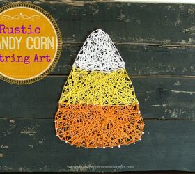 18 string art ideas that you ll want to hang in your home, Rustic candy corn