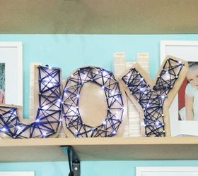 18 string art ideas that you ll want to hang in your home, Light up words