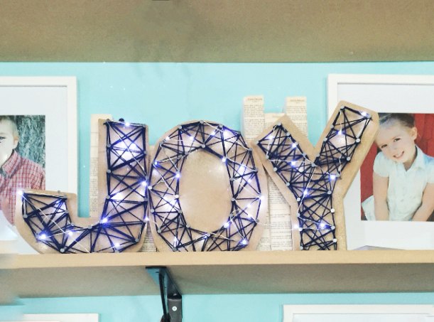 18 string art ideas that you ll want to hang in your home, Light up words