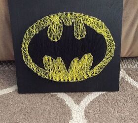 18 string art ideas that you ll want to hang in your home, Fun Batman logo