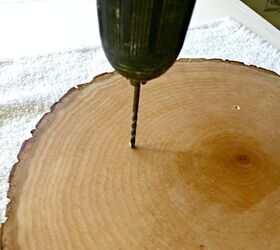 how to make a simple diy wood slice wall hook