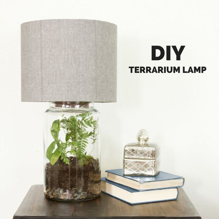 how to make an easy diy terrarium lamp using a mason jar