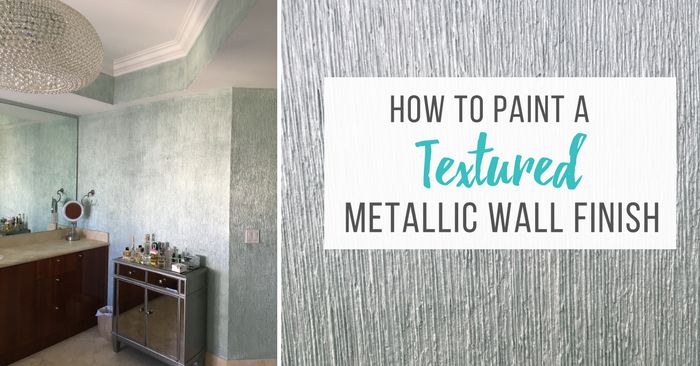 how to create a textured metallic wall finish