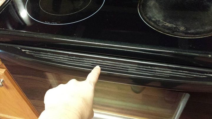 q the oven door hard to clean spot