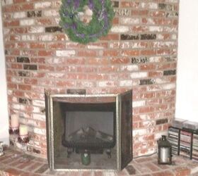 giving a used brick fireplace a facelift