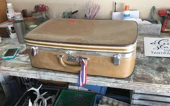 Una maleta vintage adquiere un nuevo aspecto Shabby Chic