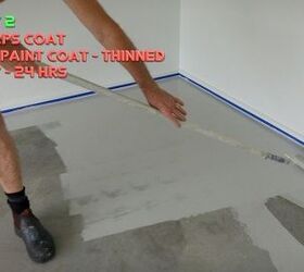 how to paint concrete paving, Ist Coat