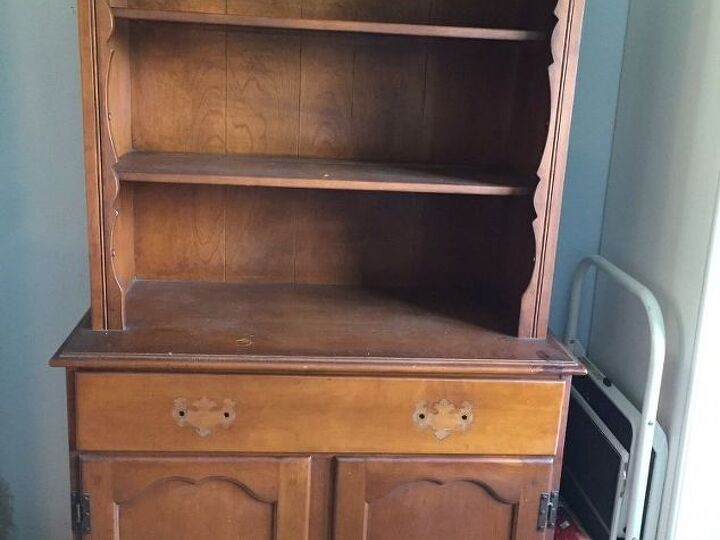 q how do i make a maple hutch blend in with the white pantry it is next