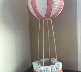 hot air balloon diaper cake diy
