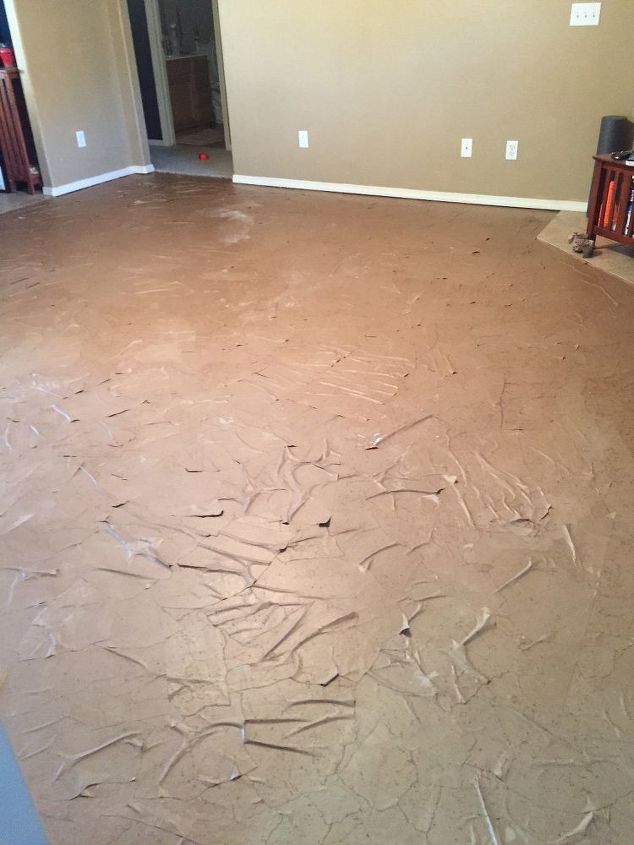 My brown paper bag flooring didn’t dry flat. Why? | Hometalk