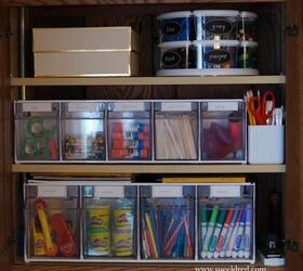 Organize...Creating a Kids Craft Cabinet