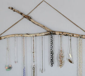 keep your clutter off the countertops with these clever ideas, Hang your jewelry from a beautiful branch