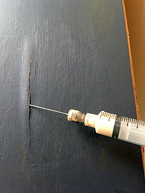 how to remove a bubble in wood veneer