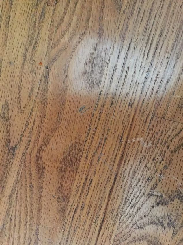 q heel imprints on wooden floors