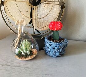 30 ways to use old jeans for brilliant craft ideas, Craft A Plant Pot Cover From Denim