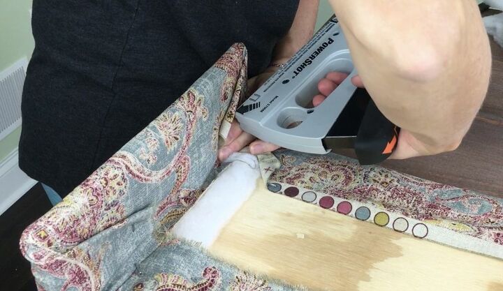 s 3 great ideas to easily upgrade your window, Step 7 Wrap and staple the side pieces