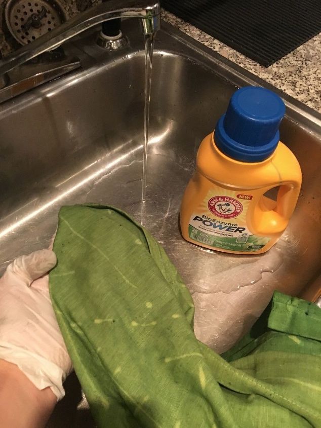 s 3 great ideas to easily upgrade your window, Step 8 Rinse curtain until water is clear